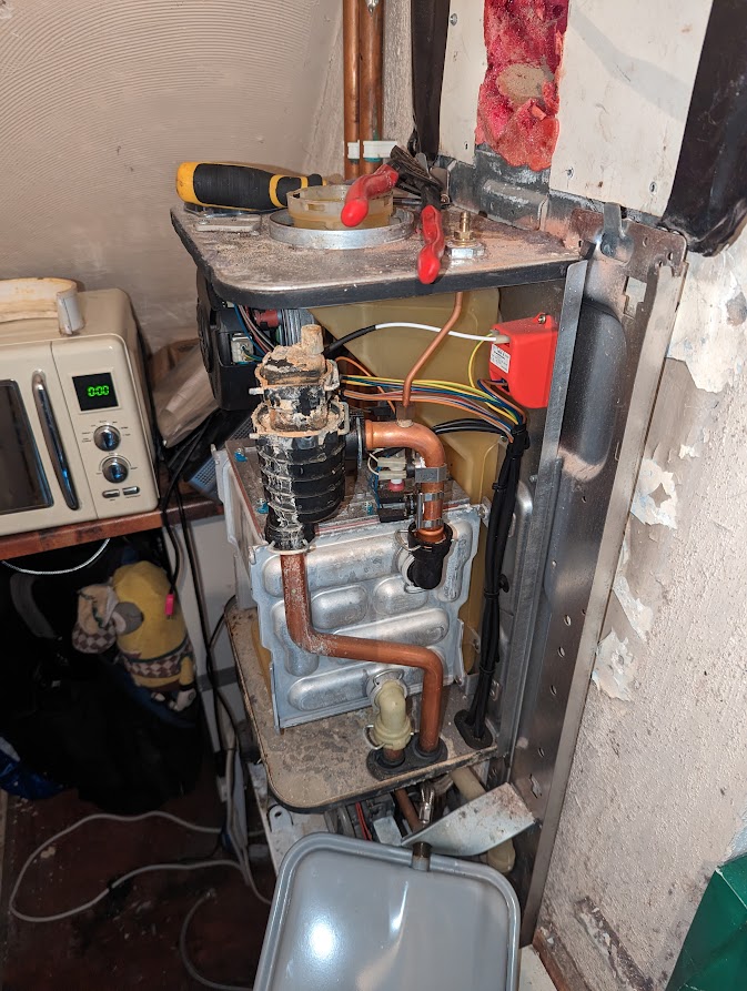 old inefficient boiler Bd2 installation in bradford